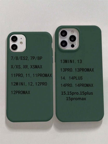 Large Pore Olive Green Candy Solid Color Phone Protective Case, Matte Creative Shockproof Phone Cover Compatible with Apple 11 12 13 14 15 16 plus 13 Pro Max XR 16 14 plus 14 Pro Max 13 Pro Mini Waterproof Anti-Fall Scratch Resistant